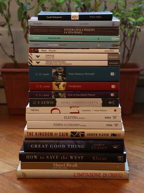a pile of books
